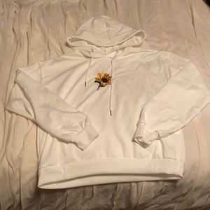 Cropped sunflower sweatshirt